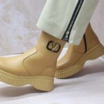 خرید نیم بوت کرم رنگ